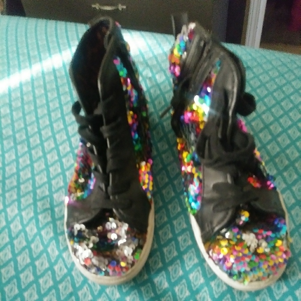 Girls steve madden sequin shoes